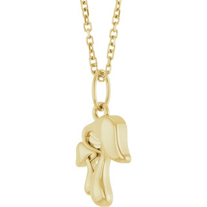 14K Yellow Mushroom 16-18" Necklace