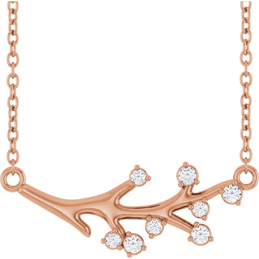 14K Yellow .03 CTW Natural Diamond Mama Bear 18" Necklace (Copy)