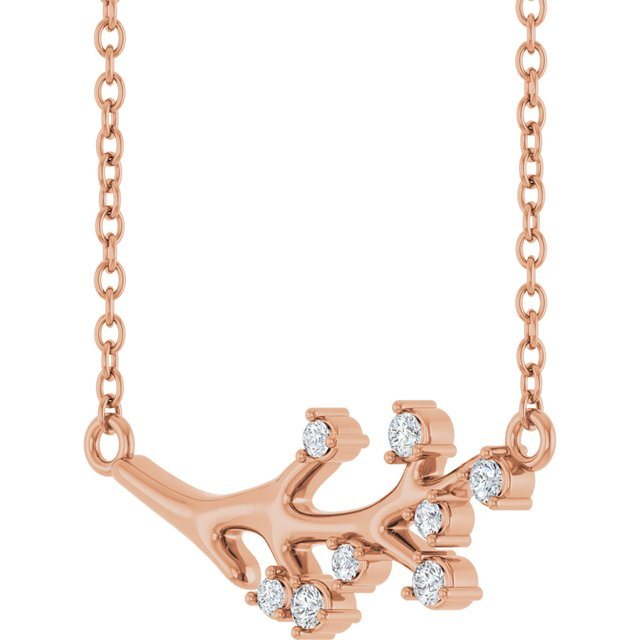 14K Yellow .03 CTW Natural Diamond Mama Bear 18" Necklace (Copy)
