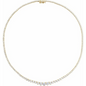 14K Yellow 9 1/2 CTW Lab-Grown Diamond Line 16 1/2" Necklace