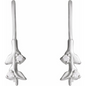 14K White .03 CTW Natural Diamond Floral Earring Top