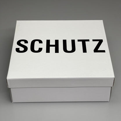 SCHUTZ Keefa Casual Women's Leather Sandal Black Platform 4" Heel Shoes Sz 9B (New)