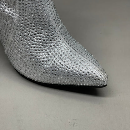 MIA Mackynzie Silver Stone Tall Heeled Boots Women's Sz 7.5M Q100302