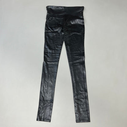 SPANX Faux Leather Leggings Women's Sz XS / TP Black 2437 (New)