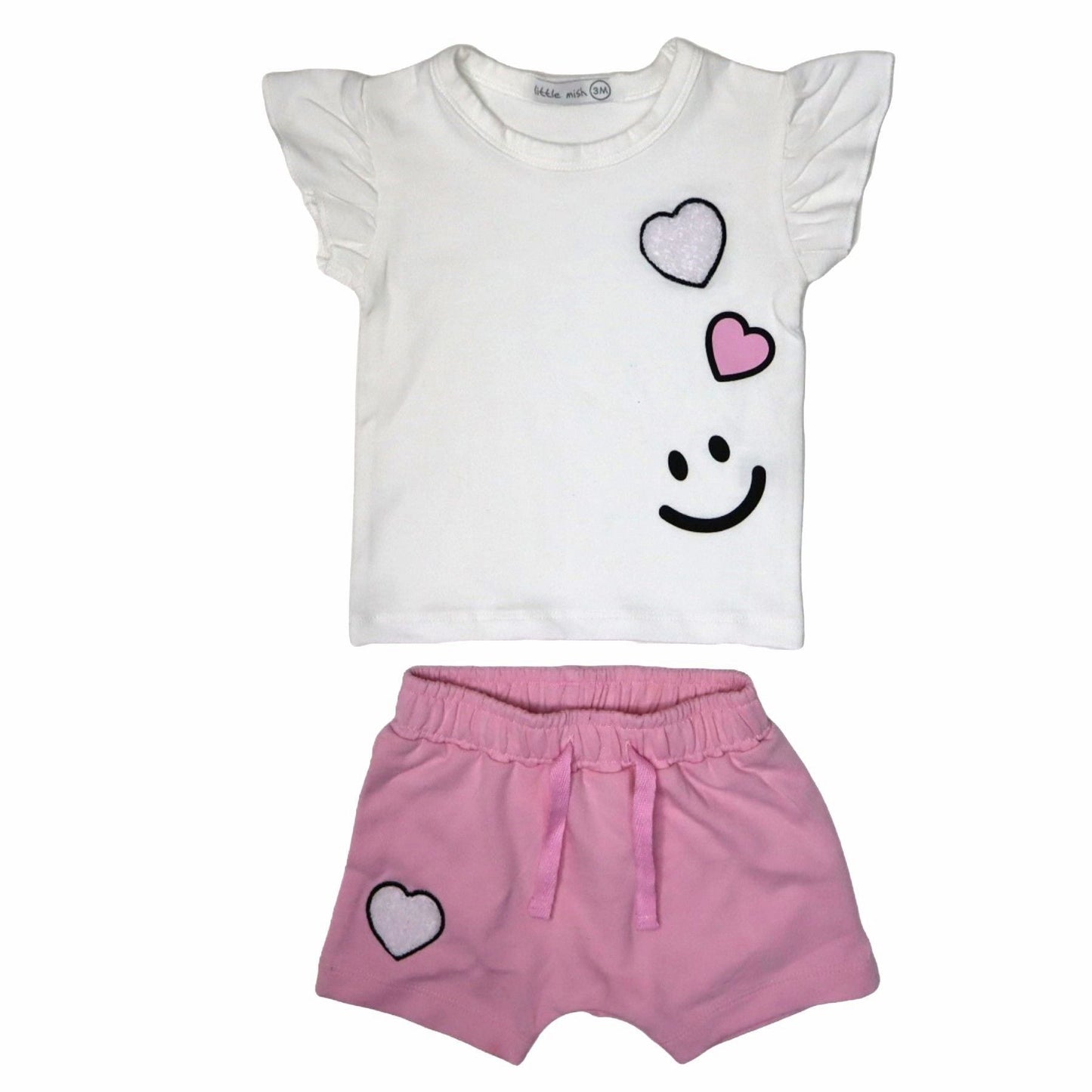 ☀️Baby Flutter Tee and Shorts Set - Smile