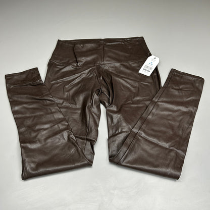 TIME AND TRU Women's Faux Leather Leggings Sz M 8-10 Brown (New)