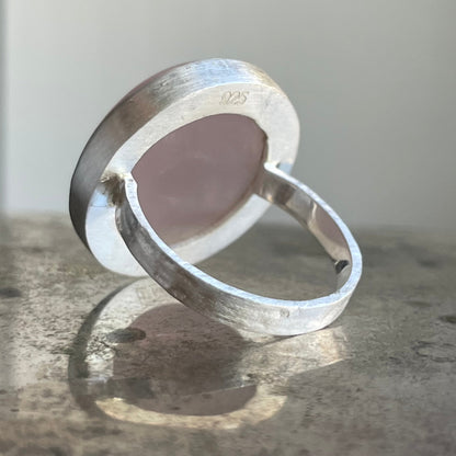 Rose Quartz Maxi Flat Band