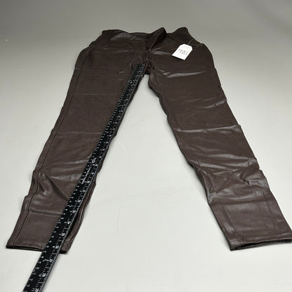 TIME AND TRU Women's Faux Leather Leggings Sz S 4-6 Brown (New)