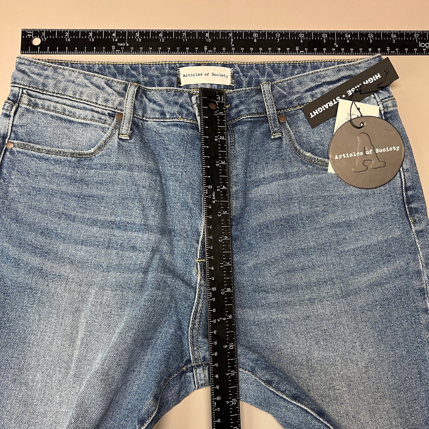 ARTICLES OF SOCIETY OMAO High Rise Denim Jeans Women's Sz 29 Blue 4009TQ3-716 (New)
