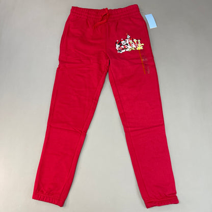 DISNEY Mickey Mouse Holiday Jogger Pants Women's Sweats Sz S Red (New)