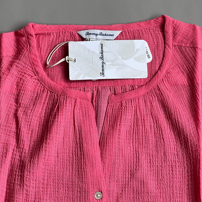 TOMMY BAHAMA Women's Lana Bay Gauze Top 3/4 Sleeve Tutti Frutti Size S (New)