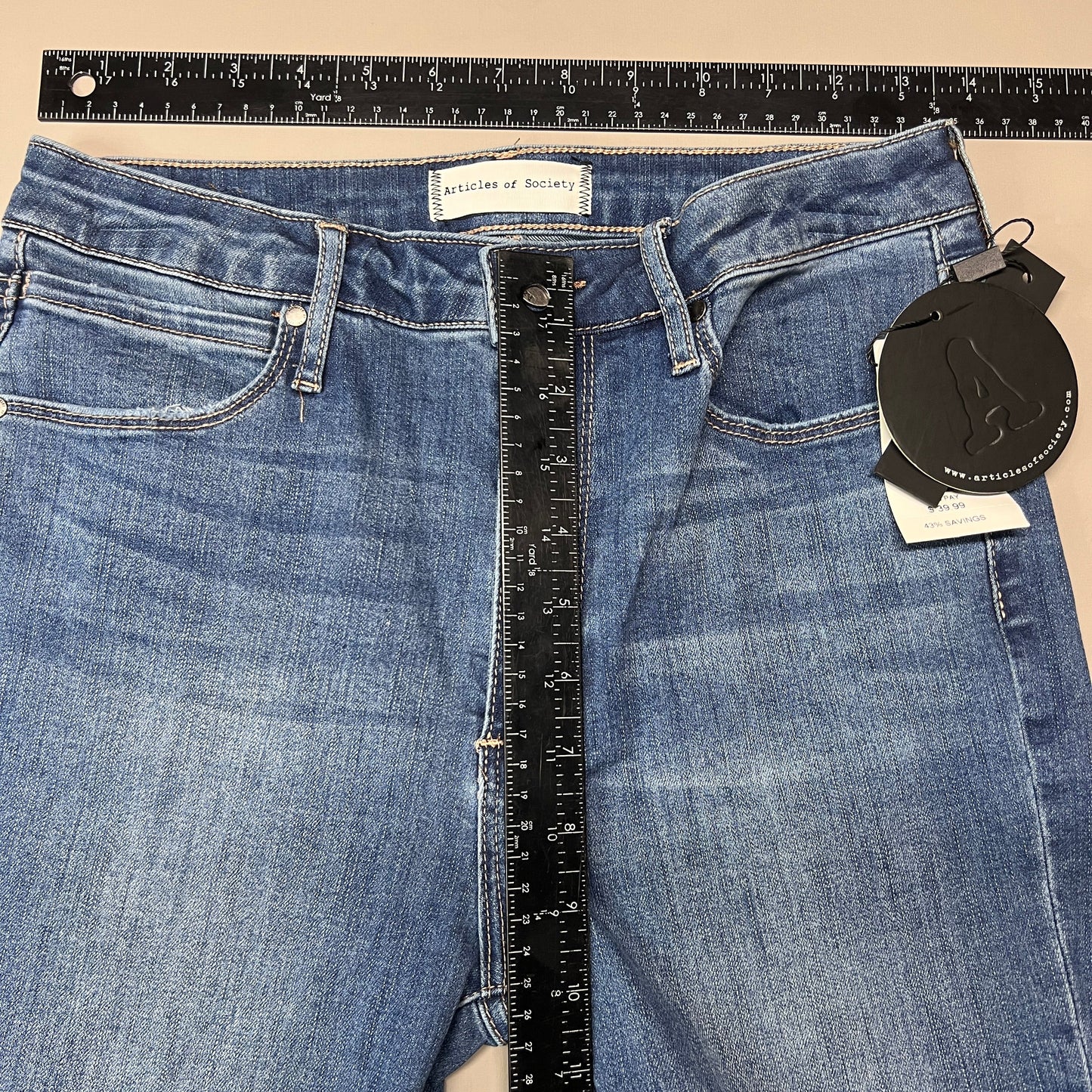 ARTICLES OF SOCIETY Pearl City Denim Jeans Women's Sz 28 Blue 4018PLV-712 (New)