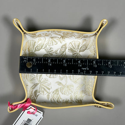 LILLY PULITZER Gold Leatherette Jewelry Organizer In Reel Life  (New)