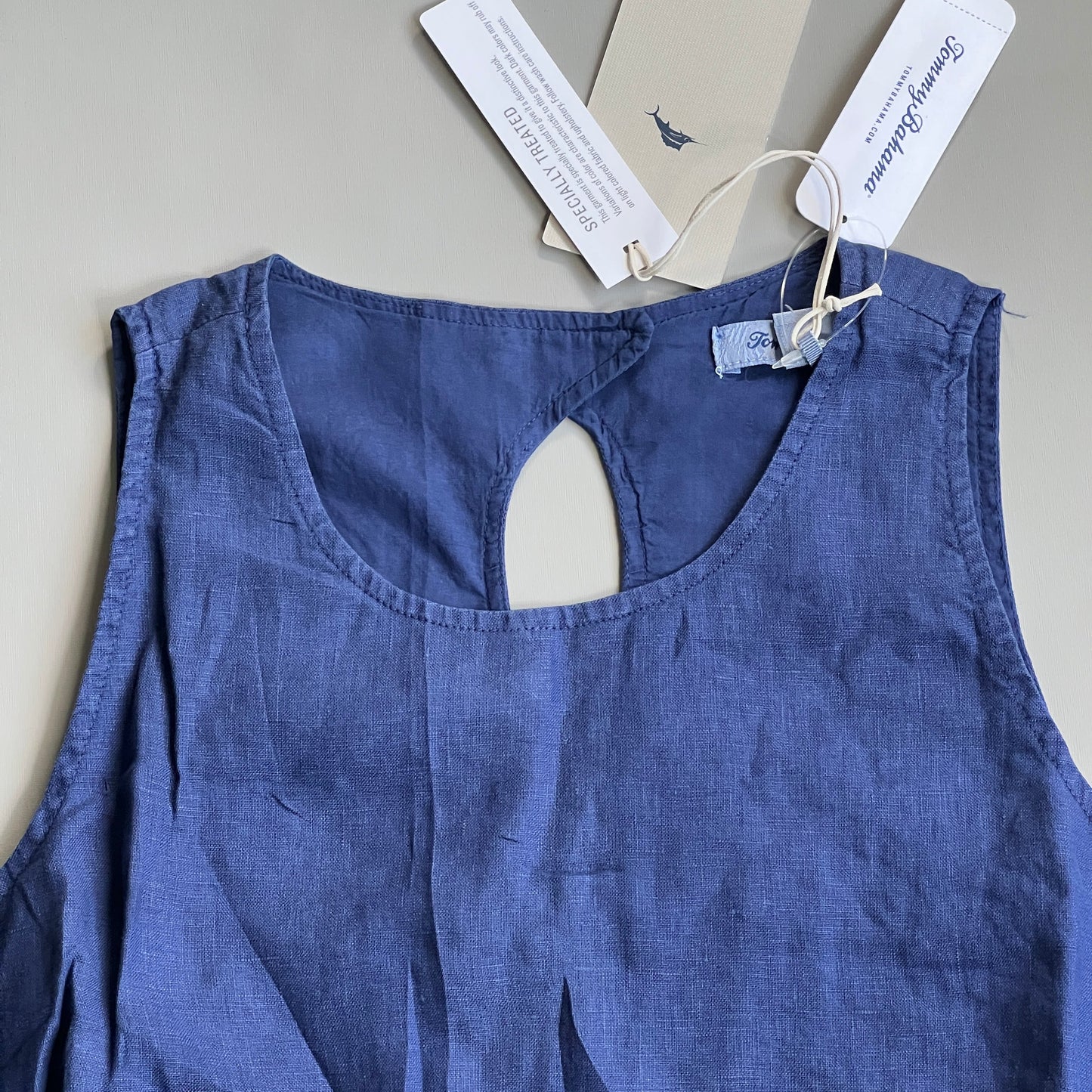 TOMMY BAHAMA Women's Two Palms Sleeveless Short Dress Island Navy Size XXS (New)