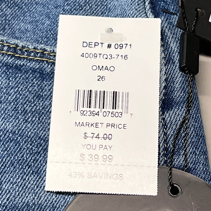 ARTICLES OF SOCIETY OMAO High Rise Denim Jeans Women's Sz 26 Blue 4009TQ3-716 (New)