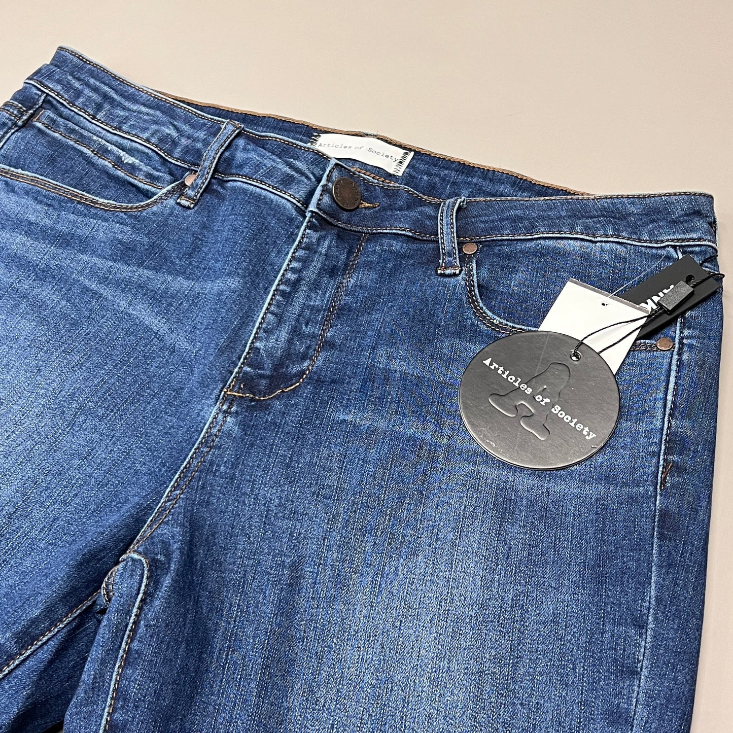 ARTICLES OF SOCIETY Hilo Ripped Denim Jeans Women's Sz 32 Blue 5350PLV-706 (New)