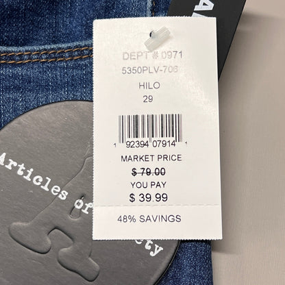 ARTICLES OF SOCIETY Hilo Ripped Denim Jeans Women's Sz 29 Blue 5350PLV-706 (New)