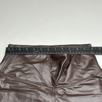 TIME AND TRU Women's Faux Leather Leggings Sz S 4-6 Brown (New)