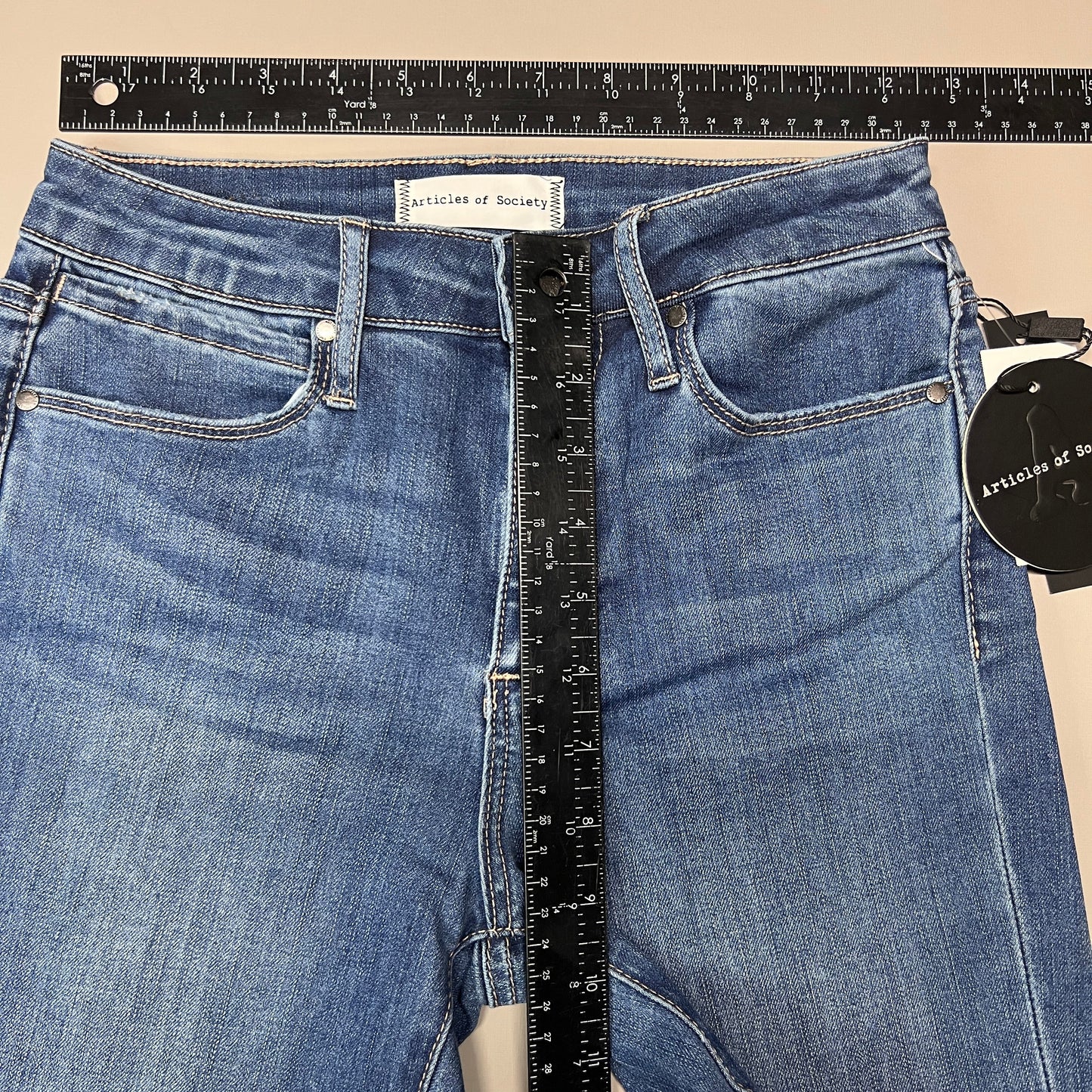 ARTICLES OF SOCIETY Pearl City Denim Jeans Women's Sz 24 Blue 4018PLV-712 (New)