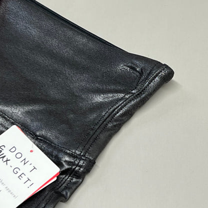 SPANX Faux Leather Leggings Women's Sz XS / TP Black 2437 (New)