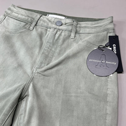ARTICLES OF SOCIETY London Cropped Flare Pants In Lihue Women's Sz 26 Olive 5056CR-722 (New)