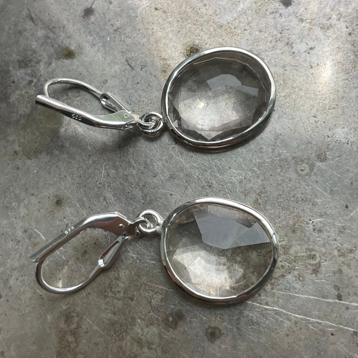 Clear Quartz Danglers