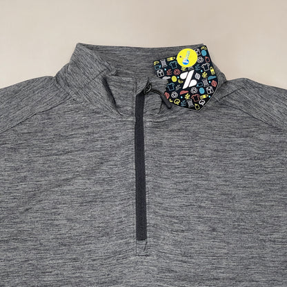 ZUSA Pull Over Shirt Long Sleeve Brisk Quarter Zip Women's Sz M Black Heather (New)