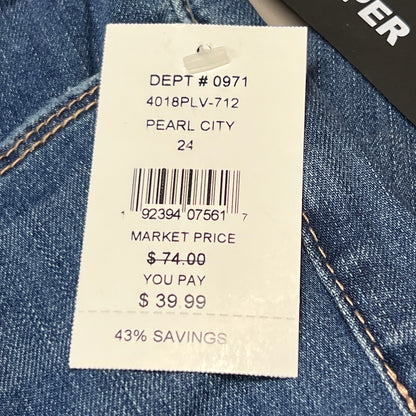 ARTICLES OF SOCIETY Pearl City Denim Jeans Women's Sz 24 Blue 4018PLV-712 (New)