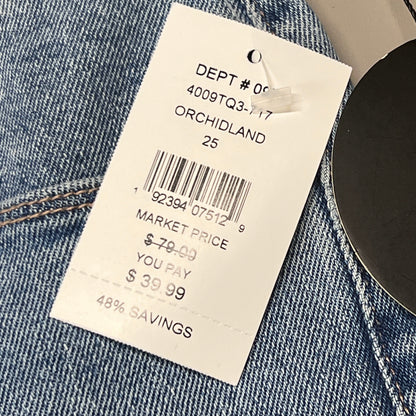 ARTICLES OF SOCIETY Orchidland Ripped Denim Jeans Women's Sz 25 Blue 4009TQ3-717 (New)