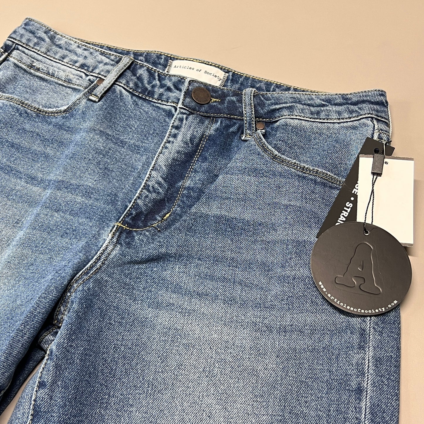 ARTICLES OF SOCIETY OMAO High Rise Denim Jeans Women's Sz 26 Blue 4009TQ3-716 (New)