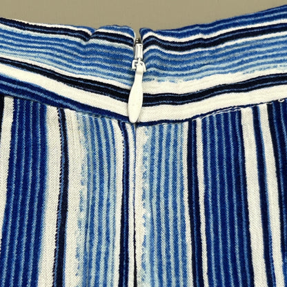 TOMMY BAHAMA Women's Divine Lines Maxi Skirt White Blue Boho Stripe Size 14 (New)