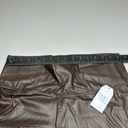 TIME AND TRU Women's Faux Leather Leggings Sz XL 16-18 Brown (New)