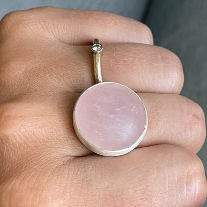 Rose Quartz Maxi Flat Band