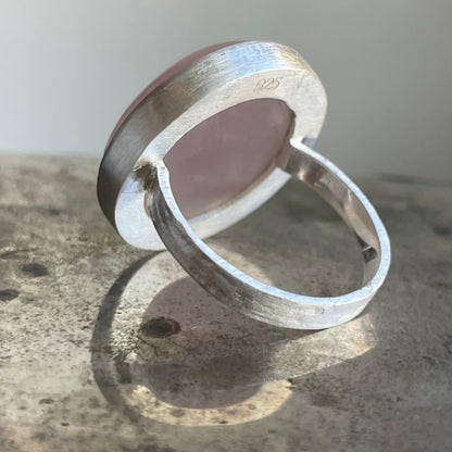 Rose Quartz Maxi Flat Band