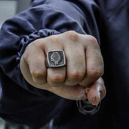 Indian Stainless Steel Skull Ring