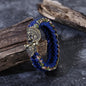 Indian Warrior Brass Skull Paracord Bracelet