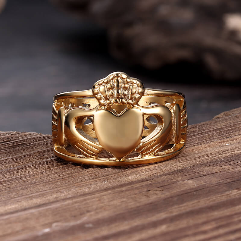 Irish Claddagh Stainless Steel Wedding Ring