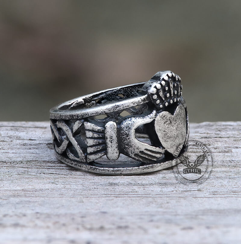 Irish Claddagh Stainless Steel Wedding Ring