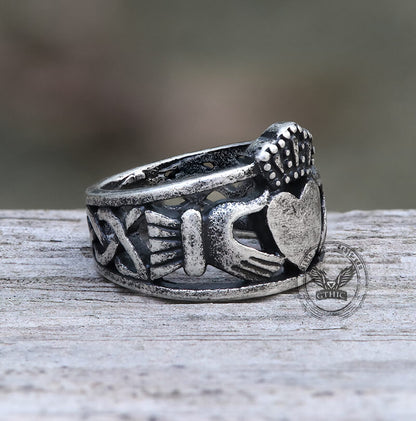 Irish Claddagh Stainless Steel Wedding Ring