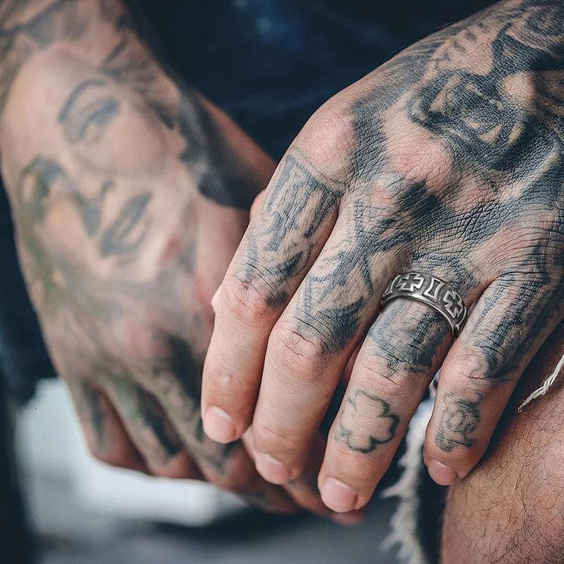 Iron Cross Stainless Steel Ring