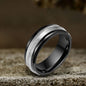 Irregular Brushed Stainless Steel Band Ring