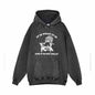 It Is What It Is Raccoon Print Vintage Washed Hoodie