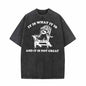 It Is What It Is Raccoon Print Vintage Washed T-shirt