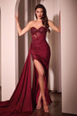 Fitted Strapless Sparkle & Lace Dress