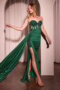 Fitted Strapless Sparkle & Lace Dress