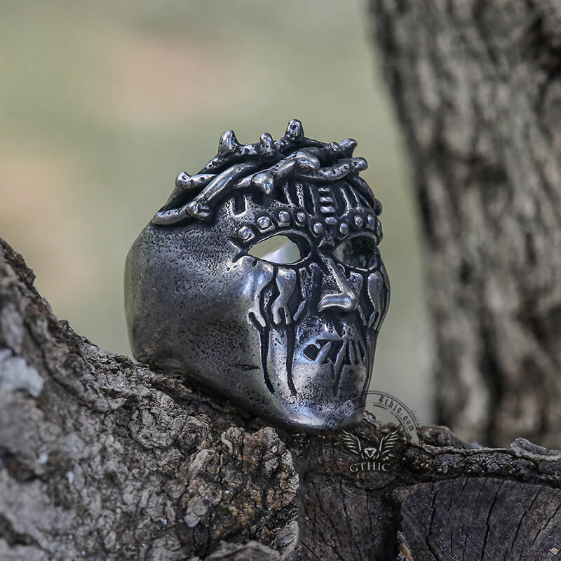 Joey Mask Stainless Steel Slipknot Ring