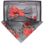 Vittorio Farina Boy's Floral Print Design Bow Tie & Pocket Square in Gift Box