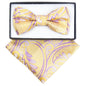 Vittorio Farina Boy's Floral Print Design Bow Tie & Pocket Square in Gift Box