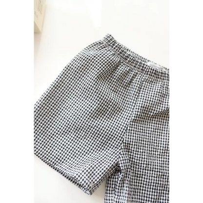 Kids Gingham Pull-On Shorts
