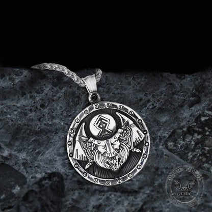 King Of Gods Stainless Steel Viking Pendant